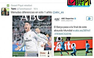 2015世俱杯：西媒諷巴薩勝恒大爭冠無意義 皮克都看不下去了